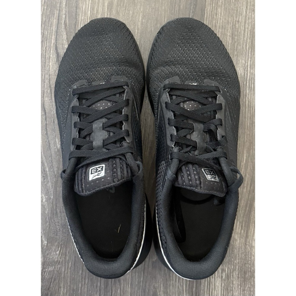 Men's 7 Reebok Nano X3 Core Black Pewter Shoes Sneakers Cross Train Women's 8.5 - Picture 10 of 11